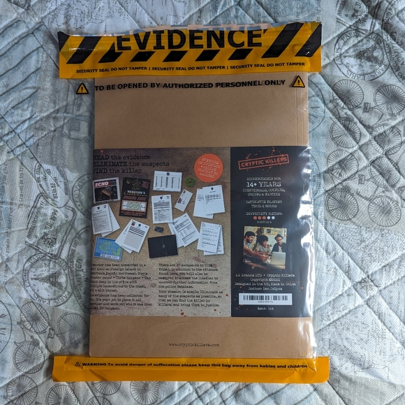 Cryptic Killers Murder at the Movie Theater, Case File Murder Mystery Game - Picture 3 of 3